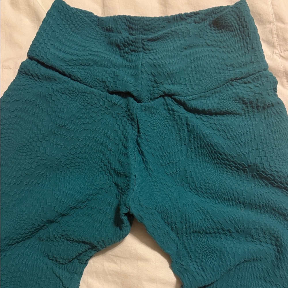 Booty by Brabants Teal Textured Leggings - Picture 3 of 7